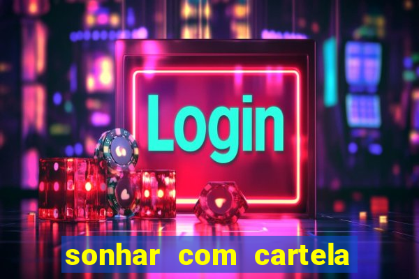 sonhar com cartela de bingo